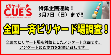 ビリヤード場アンケート$
