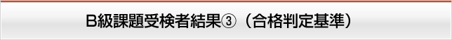 B級課題受験者結果③（合格判定基準）