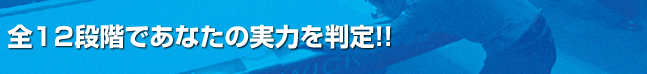 全12段階であなたの実力を判定!!